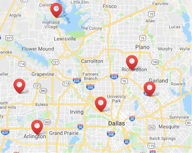 VIP Title Loans' Location in DFW Metroplex